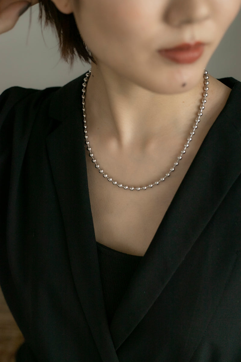 silver925 レギュラーボールネックレスチェーンL447 ボールチェーン シルバーネックレス Silver925 – luen