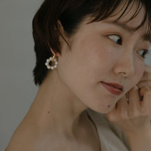 画像をギャラリービューアに読み込む, パールサークル シルバーピアス Silver925
