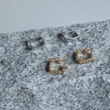 画像をギャラリービューアに読み込む, シンプルスクエア シルバーピアス Silver925
