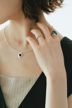 画像をギャラリービューアに読み込む, ブラックオーバル シルバーリング Silver925
