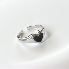 画像をギャラリービューアに読み込む, ブラックハート シルバーリング Silver925
