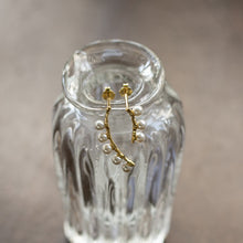 画像をギャラリービューアに読み込む, アシンメトリーラインパール シルバーピアス Silver925
