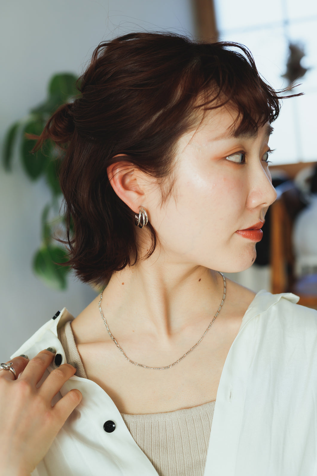 トリプルレイヤー シルバーピアス Silver925
