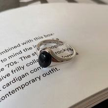 画像をギャラリービューアに読み込む, ブラックオニキス シルバーリングセット Silver925
