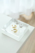 画像をギャラリービューアに読み込む, トリプルレイヤー シルバーピアス Silver925
