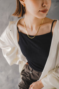 フラットスネークチェーン シルバーネックレス Silver925
