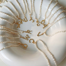 画像をギャラリービューアに読み込む, イニシャル淡水パール シルバーネックレス Silver925
