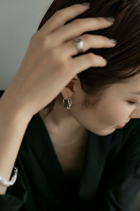 クロスノット シルバーピアス Silver925