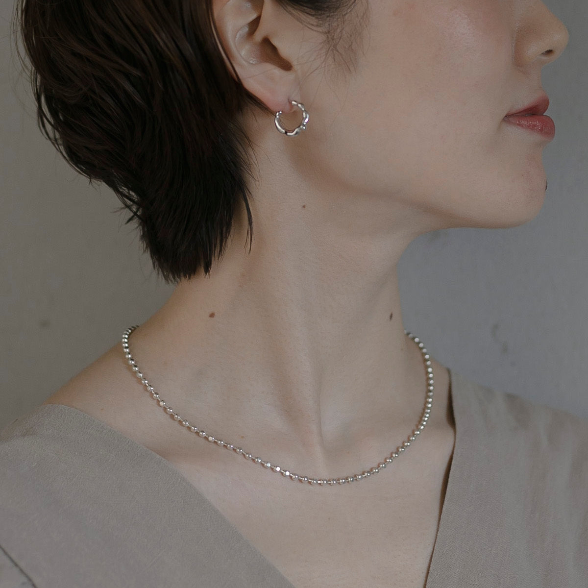 L692 silver925 スモールボールネックレスチェーン ボールチェーン シルバーネックレス Silver925 – luen