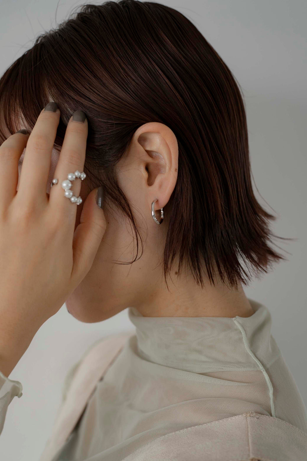 リキッドサークル シルバーピアス Silver925