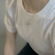 画像をギャラリービューアに読み込む, バイカラーサークル シルバーネックレス Silver925

