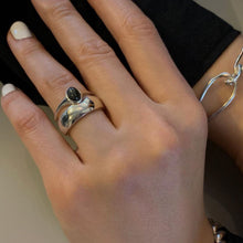 画像をギャラリービューアに読み込む, ブラックオニキス シルバーリングセット Silver925
