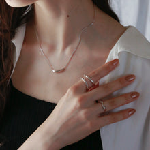 画像をギャラリービューアに読み込む, リキッドモチーフ シルバーネックレス Silver925

