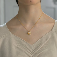 画像をギャラリービューアに読み込む, パールフラワー シルバーネックレス Silver925
