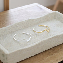 画像をギャラリービューアに読み込む, シンプルウェーブ シルバーバングル Silver925
