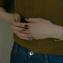 画像をギャラリービューアに読み込む, レッドカーネリアン シルバーリング Silver925
