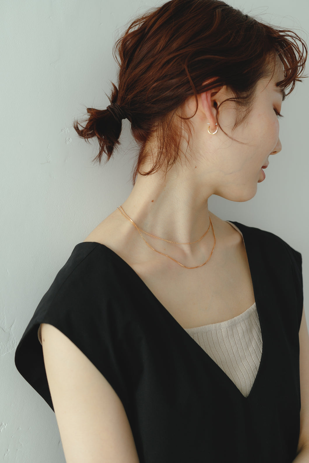 レイヤーゴールド シルバーネックレス Silver925