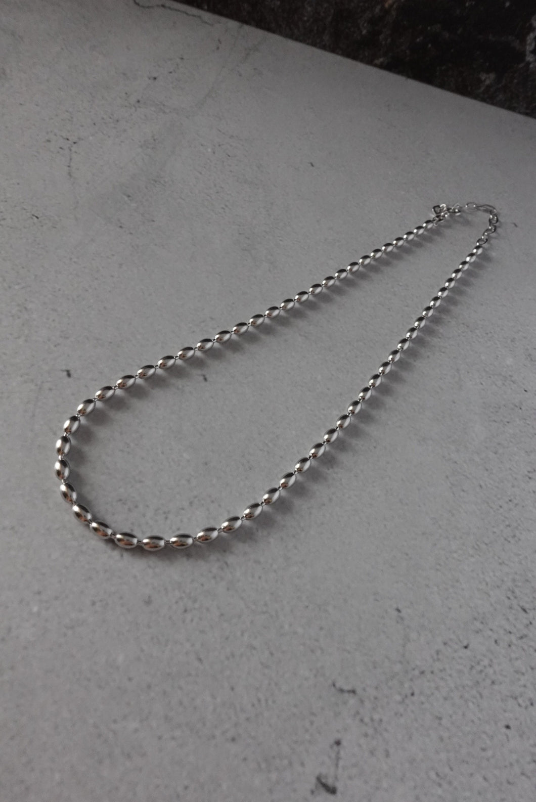 オーバルボールチェーン シルバーネックレス Silver925