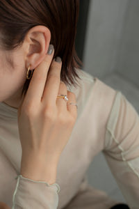 バイカラーノット シルバーリング Silver925