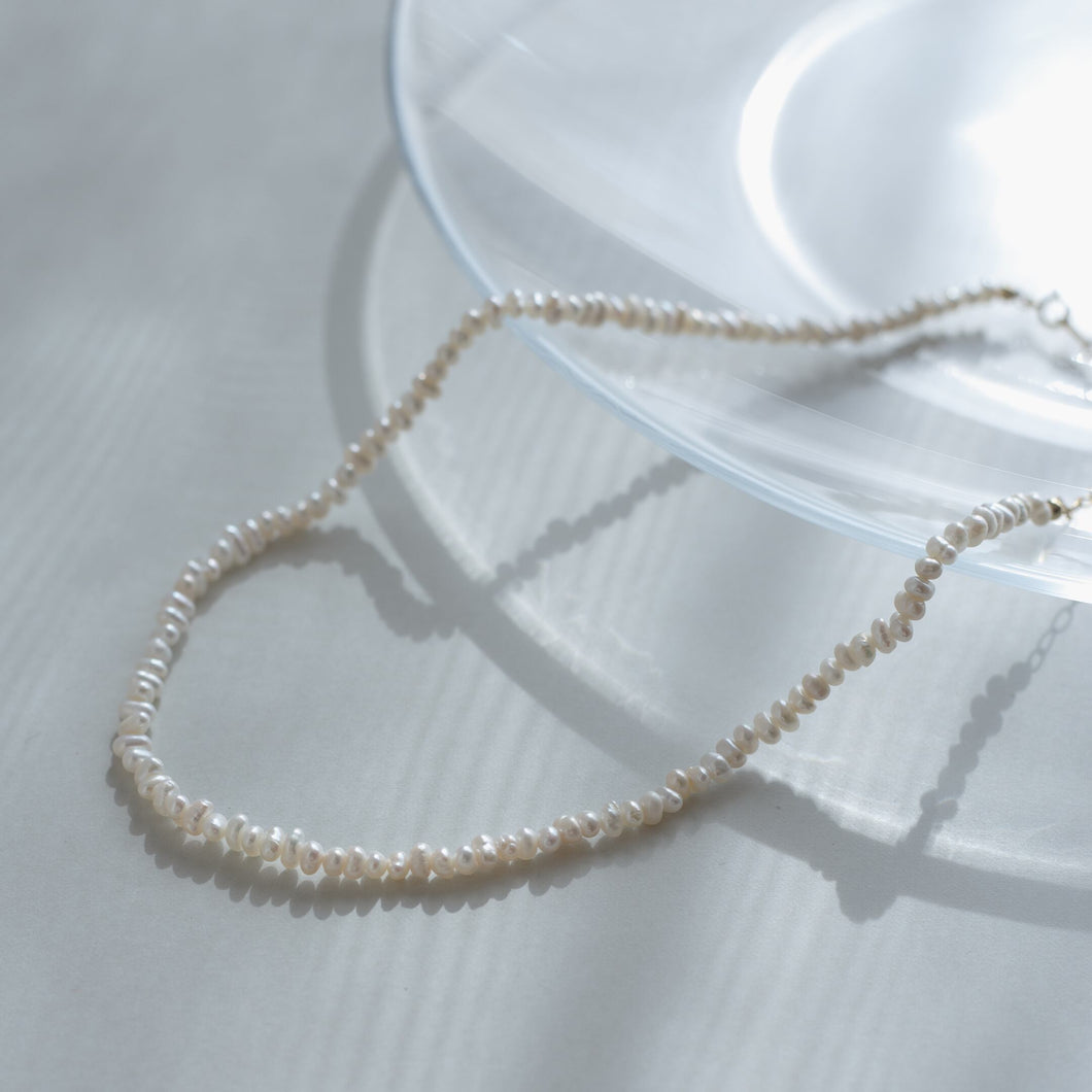 スモール淡水パール シルバーチョーカー Silver925