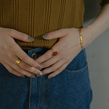 画像をギャラリービューアに読み込む, レッドカーネリアン シルバーリング Silver925
