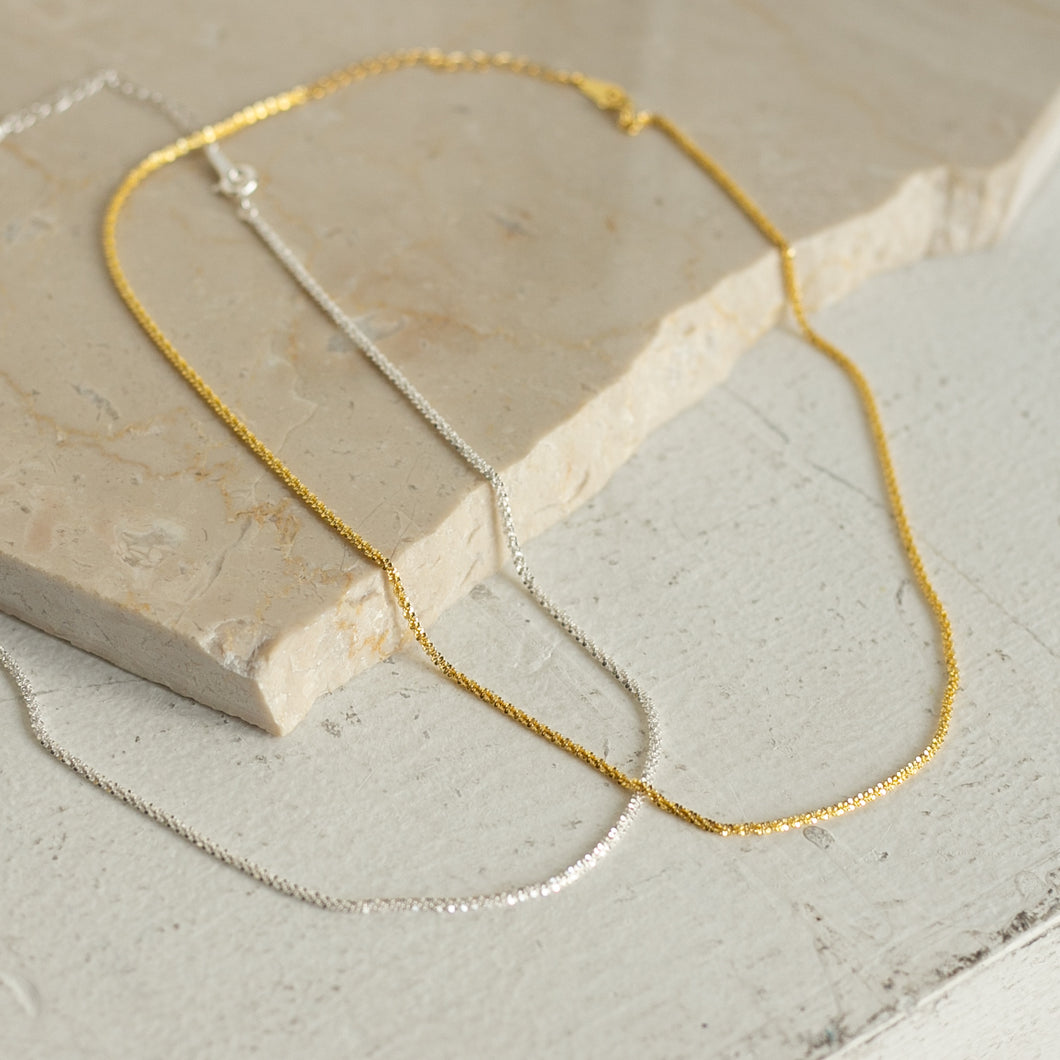 グリッターチェーン シルバーネックレス Silver925