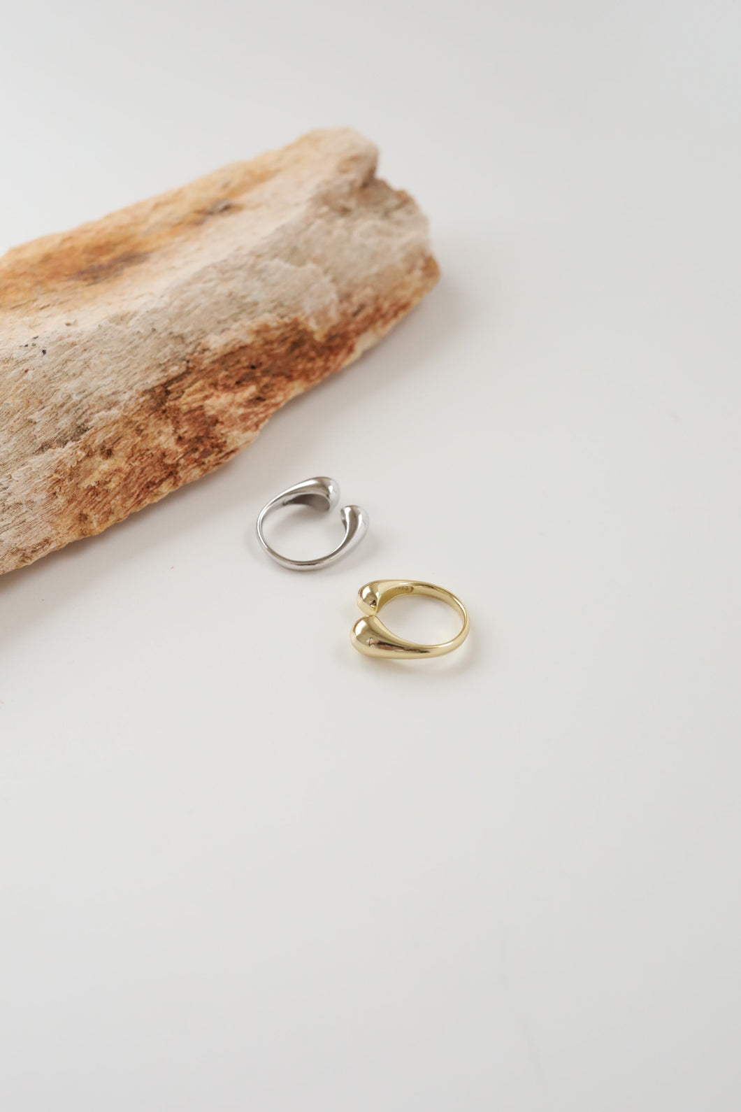 ボリュームダブルドロップ シルバーリング Silver925