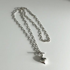 ハートチェーン シルバーネックレス Silver925