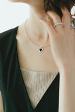 画像をギャラリービューアに読み込む, ハートストーン シルバーネックレス Silver925
