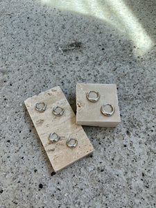 ドロップフープ シルバーピアス Silver925
