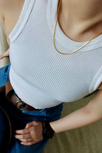 画像をギャラリービューアに読み込む, スリムフラットチェーン シルバーネックレス Silver925
