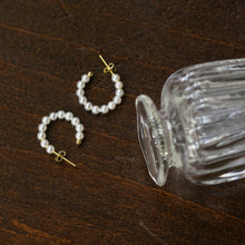 画像をギャラリービューアに読み込む, パールフープ シルバーピアス Silver925

