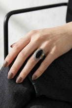 画像をギャラリービューアに読み込む, ブラックオーバル シルバーリング Silver925
