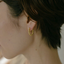 画像をギャラリービューアに読み込む, ゴールドツイスト シルバーピアス Silver925
