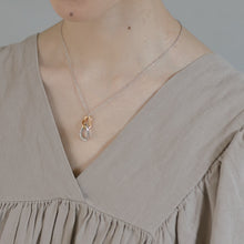 画像をギャラリービューアに読み込む, バイカラーサークル シルバーネックレス Silver925
