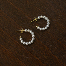 画像をギャラリービューアに読み込む, パールフープ シルバーピアス Silver925
