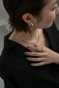 フラットスネークチェーン シルバーネックレス Silver925