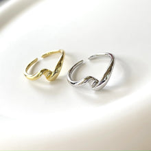 画像をギャラリービューアに読み込む, バイカラーウェーブ シルバーリングセット Silver925
