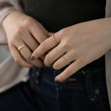 画像をギャラリービューアに読み込む, オレンジゴールドチェーン シルバーリング Silver925
