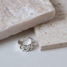 画像をギャラリービューアに読み込む, フラットチェーン シルバーリング Silver925
