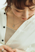 画像をギャラリービューアに読み込む, オーバルストーン シルバーネックレス Silver925
