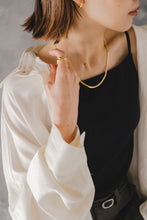 画像をギャラリービューアに読み込む, フラットスネークチェーン シルバーネックレス Silver925
