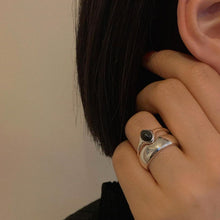 画像をギャラリービューアに読み込む, ブラックオニキス シルバーリングセット Silver925
