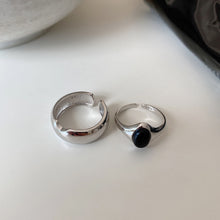 画像をギャラリービューアに読み込む, ブラックオニキス シルバーリングセット Silver925
