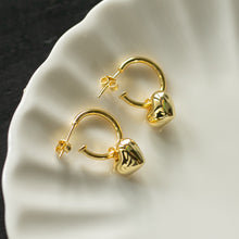 画像をギャラリービューアに読み込む, ハートフープ シルバーピアス Silver925
