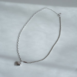 ハートプレートチェーン シルバーネックレス Silver925