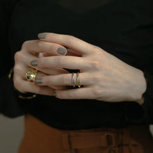 画像をギャラリービューアに読み込む, バイカラーライン シルバーリング Silver925
