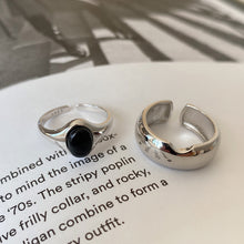 画像をギャラリービューアに読み込む, ブラックオニキス シルバーリングセット Silver925
