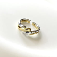 画像をギャラリービューアに読み込む, バイカラーウェーブ シルバーリングセット Silver925
