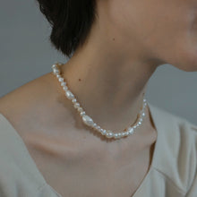 画像をギャラリービューアに読み込む, オルタネート淡水パール シルバーチョーカー Silver925

